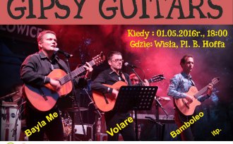 Plakat dotyczący koncertu Guipsy Gitars